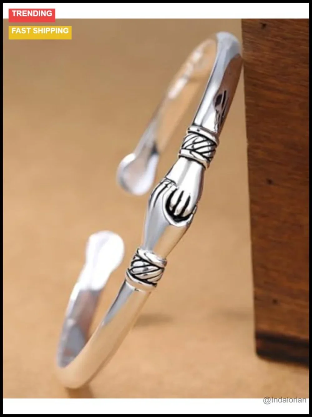 Sterling Silver Open Cuff Stackable Bracelet Adjustable